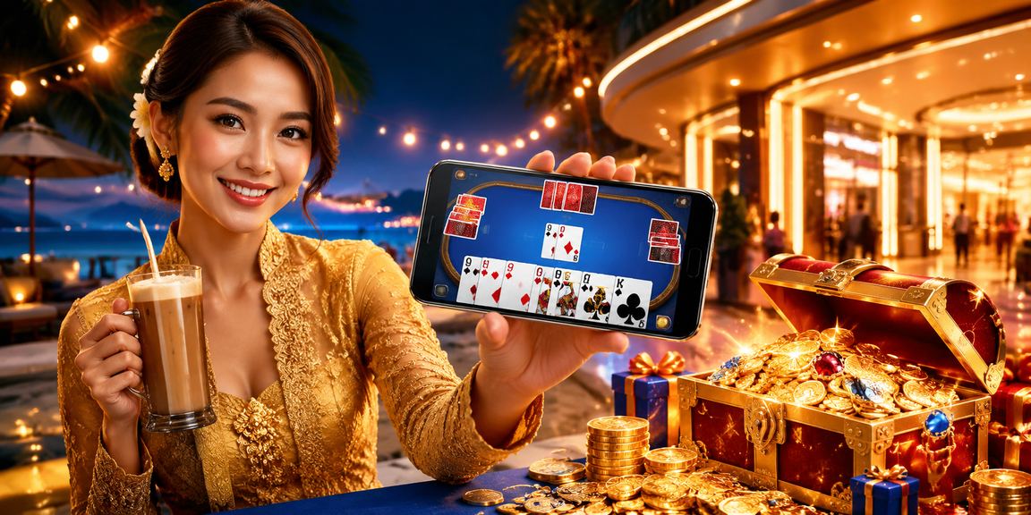 Permainan rummy gaya kebaya di Langkawi pada peranti mudah alih